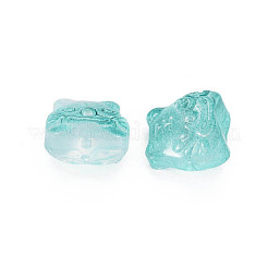 Two Tone Transparent Spray Painted Glass Beads&nbsp;GLAA-T022-22-C02