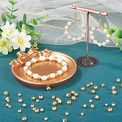 90Pcs 3 Styles Corrugated Round Brass Beads&nbsp;KK-TA0008-93