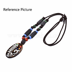 Vintage Glazed Tribal Face Porcelain Big Pendants&nbsp;PORC-T006-31