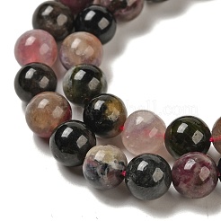 Natural Multicolor Tourmaline Round Bead Strands&nbsp;G-F269-05-6mm