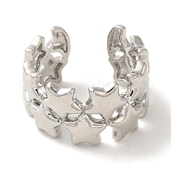 Rack Plating Brass Cuff Rings&nbsp;RJEW-H228-17P