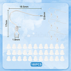 100Pcs 304 Stainless Steel Earring Hooks&nbsp;STAS-UN0036-31