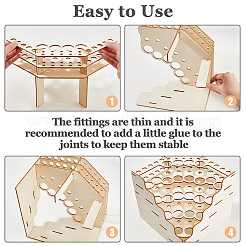 1Pc 5-Layer 24-Hole Triangle Wooden Paint Rack&nbsp;AJEW-HY0001-55
