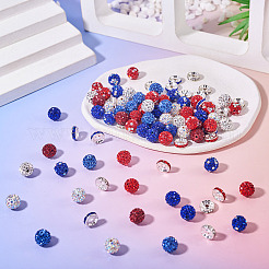 175Pcs 11 Styles Pave Disco Ball Beads&nbsp;RB-TA0001-23