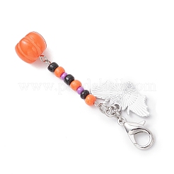 Halloween Handmade Glass Seed Beaded Pendants Decorations&nbsp;HJEW-MZ00296-01