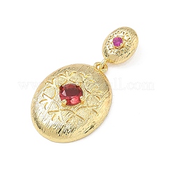 Brass Micro Pave Cubic Zirconia Pendants&nbsp;KK-F939-02B-G