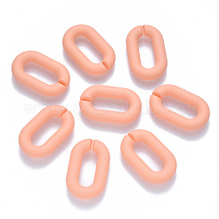 Opaque Spray Painted Acrylic Linking Rings&nbsp;X-OACR-S036-006A-I04