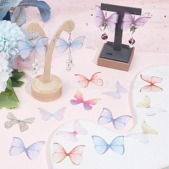180Pcs 9 Style Two Tone Polyester Fabric Wings Crafts Decoration&nbsp;FIND-SC0004-16