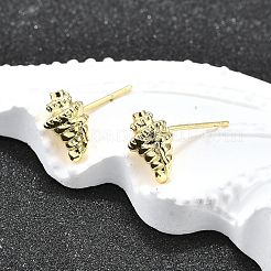 Brass Stud Earrings&nbsp;EJEW-H157-01G-02