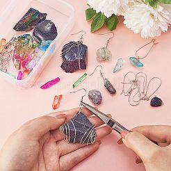 DIY Rough Raw Stone Beads Earring Making Kit&nbsp;DIY-SZ0007-71