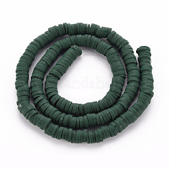 Flat Round Handmade Polymer Clay Beads&nbsp;CLAY-R067-6.0mm-49