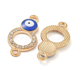 Alloy Blue Enamel Evil Eye Connector Charms&nbsp;ENAM-S003-03D