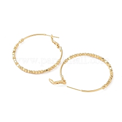 Brass Round Ring Hoop Earrings&nbsp;LS-EJEW-A025-01D