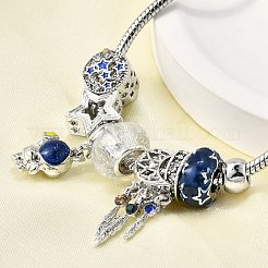 Alloy Enamel European Beads Charm Bracelets&nbsp;BJEW-F495-19P