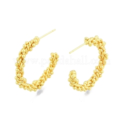 Brass Twist Rope Stud Earrings&nbsp;EJEW-G322-08MG