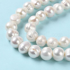 Natural Cultured Freshwater Pearl Beads Strands&nbsp;PEAR-E018-07