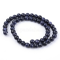 Synthetic Blue Goldstone Beads Strands&nbsp;X-G-Q462-10mm-28