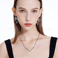 8Pcs 2 Colors 201 Stainless Steel Pendants&nbsp;STAS-UN0047-46