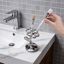 Flower Porcelain Toothbrush Holder&nbsp;AJEW-WH0077-243B