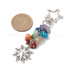 Natural Gemstone Pendant Decorations&nbsp;HJEW-JM01805