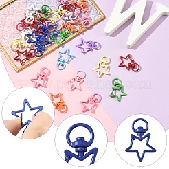 30Pcs Spray Painted Eco-Friendly Alloy Swivel Snap Hooks Clasps&nbsp;FIND-YW0008-98