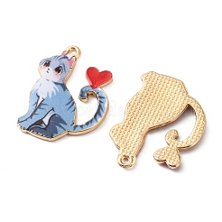 Printed Alloy Enamel Pendants&nbsp;FIND-G118-04G