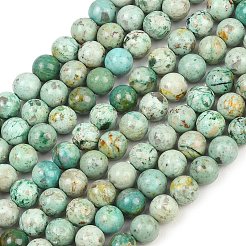 Natural Peruvian Turquoise(Jasper) Beads Strands&nbsp;G-F836-A02-6mm