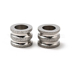 Tarnish Resistant Stainless Steel Textured Beads&nbsp;STAS-M003-04P