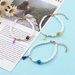 Polycotton Tassel Charm Bracelets&nbsp;BJEW-JB06187