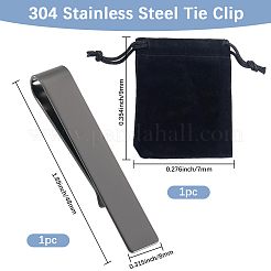 1Pc 304 Stainless Steel Tie Clip&nbsp;STAS-BBC0008-04B