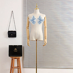 Flower Shape Polyester Embroidery Sew on Flower Appliques&nbsp;LS-DIY-WH20032-60B