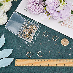 20Pcs Rectangle Brass Stud Earrings Findings&nbsp;DIY-CN0002-92