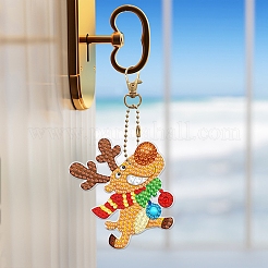 Christmas Theme DIY Diamond Painting Keychain Kits&nbsp;XMAS-PW0001-118