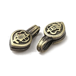 Teardrop Shape Tibetan Style Rack Plating Brass Buddhist Pendants&nbsp;KK-Q805-43AB