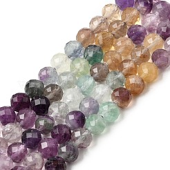 Natural Colorful Fluorite Beads Strands&nbsp;G-P603-C-6mm-07