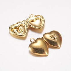 Brass Locket Pendants&nbsp;X-EC1173-G