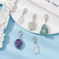 Nuggets Raw Natural Gemstone Pendant Decoration&nbsp;HJEW-JM01415