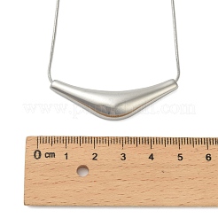 304 Stainless Steel Arc-shaped Pendant Necklaces for Women&nbsp;NJEW-A049-01P