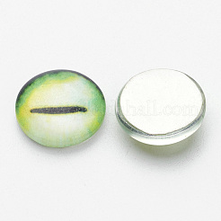 Half Round/Dome Dragon Eye Printed Glass Cabochons&nbsp;LS-GGLA-A002-12mm-AB08