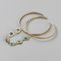Alloy Upper Arm Open Cuff Bangles for Women&nbsp;BJEW-WH20012-02G