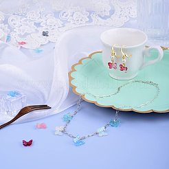 Transparent Spray Painted Glass Charms&nbsp;GLAA-T016-22