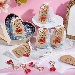 30Pcs Cherry Resin Pendant Decorations&nbsp;HJEW-DR00252