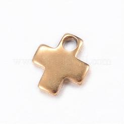 201 Stainless Steel Tiny Cross Charms&nbsp;STAS-D445-109