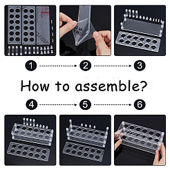 Acrylic Multi-Use Colorimetrical Cylinder Tube Display Racks&nbsp;AJEW-WH0678-65