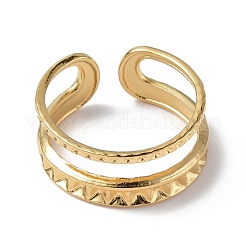 Ion Plating(IP) 304 Stainless Steel Open Cuff Ring Finding&nbsp;RJEW-C046-08G