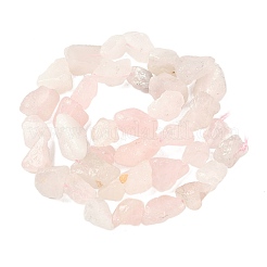 Raw Rough Natural Rose Quartz Beads Strands&nbsp;G-M453-D01