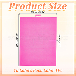 10Pcs 10 Colors Plastic Canvas Sheets for Embroidery&nbsp;DIY-AR0004-72