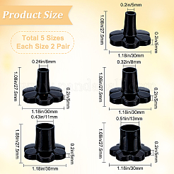 10Sets 5 Style TPU Plastic High Heel Stoppers Protector&nbsp;AJEW-GF0005-21B