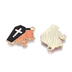 Halloween Theme Rack Plating Alloy Enamel Pendants&nbsp;ENAM-N056-356B