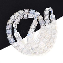 Electroplate Transparent Glass Beads Strands&nbsp;EGLA-N017-03A